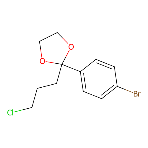 2-(4-Bromophenyl)-2-(3-chloropropyl)-1,3-dioxolane structure