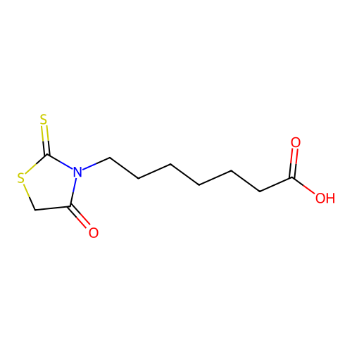 7-(4-oxo-2-sulfanylidene-1,3-thiazolidin-3-yl)heptanoic Acid structure