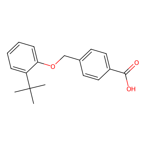 Benzoic acid, 4-[[2-(1,1-dimethylethyl)phenoxy]methyl]- structure