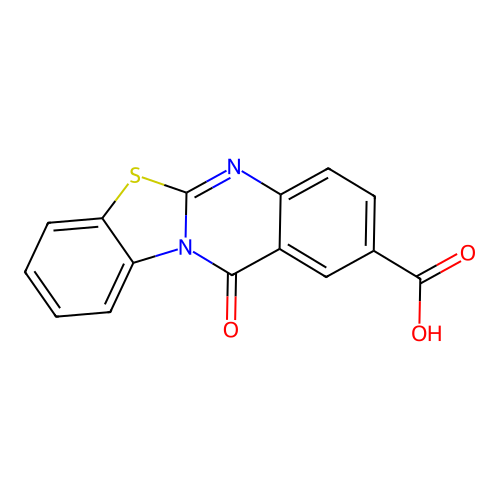 12H-Benzothiazolo(2,3-b)quinazoline-2-carboxylic acid, 12-oxo- structure