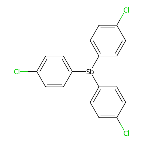 Tris(p-chlorophenyl)stibine structure
