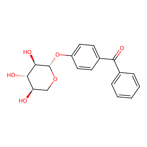 Methanone, phenyl(4-(beta-D-xylopyranosyloxy)phenyl)- structure