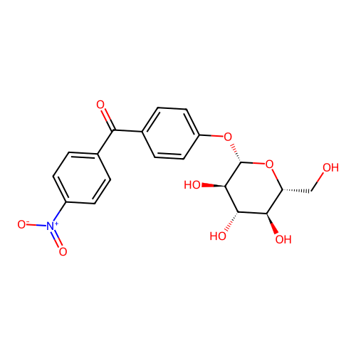 Methanone, (4-(beta-D-glucopyranosyloxy)phenyl)(4-nitrophenyl)-, hydrate structure
