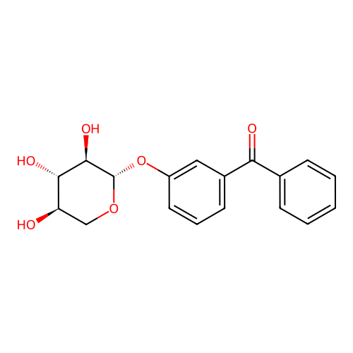 3-Benzoylphenyl pentopyranoside structure