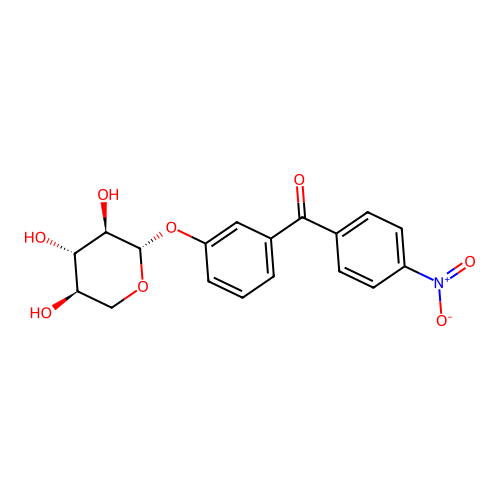 Methanone, (4-nitrophenyl)(3-(beta-D-xylopyranosyloxy)phenyl)- structure