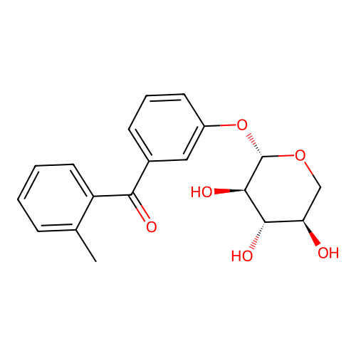 Methanone, (2-methylphenyl)(3-(beta-D-xylopyranosyloxy)phenyl)- structure