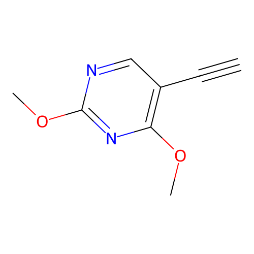 5-Ethynyl-2,4-dimethoxypyrimidine structure