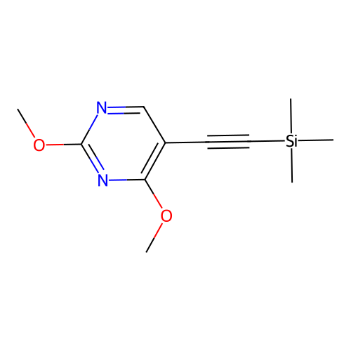 Pyrimidine, 2,4-dimethoxy-5-[(trimethylsilyl)ethynyl]- structure