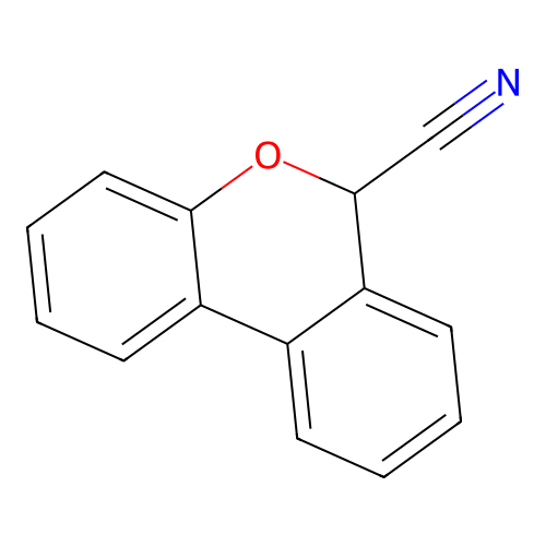6H-Dibenzo(b,d)pyran-6-carbonitrile structure