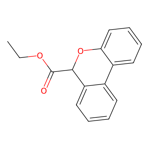 6H-Dibenzo(b,d)pyran-6-carboxylic acid, ethyl ester structure