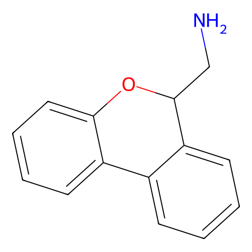 6H-Dibenzo(b,d)pyran-6-methanamine structure