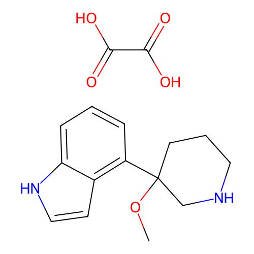 1H-Indole, 4-(3-methoxy-3-piperidinyl)-, ethanedioate structure