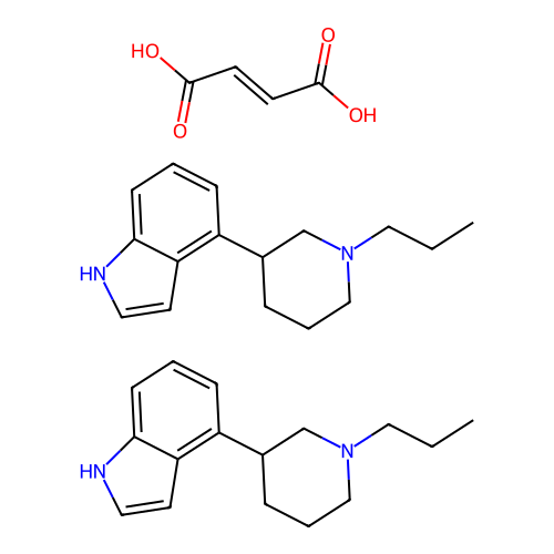 1H-Indole, 4-(1-propyl-3-piperidinyl)-, (E)-2-butenedioate (2:1) structure