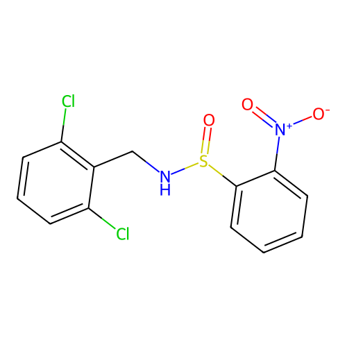 N-(2,6-Dichlorobenzyl)-2-(hydroxy(oxido)amino)benzenesulfinamide structure