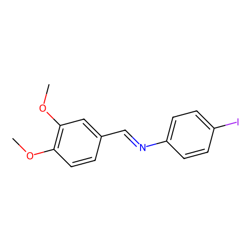 4-Iodo-N-veratrylideneaniline structure