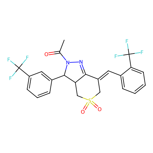 C23H18F6N2O3S structure