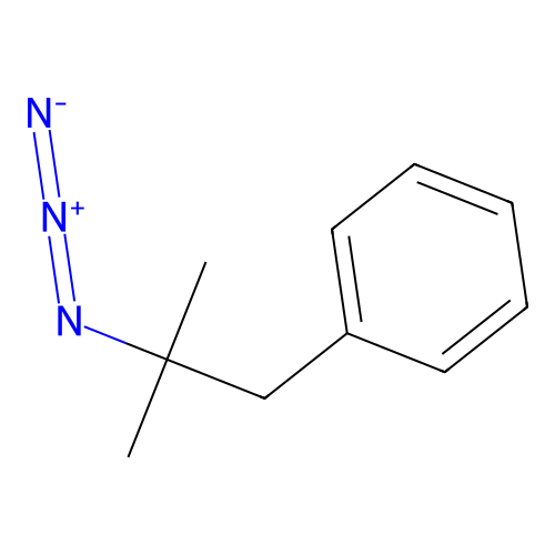 (2-Azido-2-methylpropyl)benzene structure