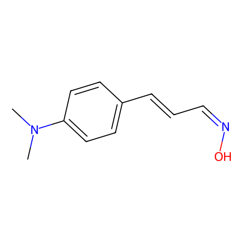 (NZ)-N-[(E)-3-[4-(dimethylamino)phenyl]prop-2-enylidene]hydroxylamine structure