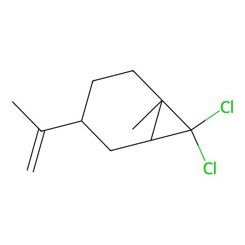 7,7-Dichloro-1-methyl-4-(prop-1-en-2-yl)bicyclo[4.1.0]heptane structure