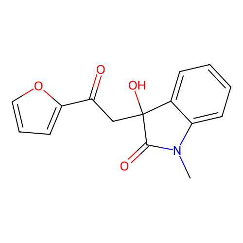 3-[2-(Furan-2-yl)-2-oxoethyl]-3-hydroxy-1-methylindol-2-one structure