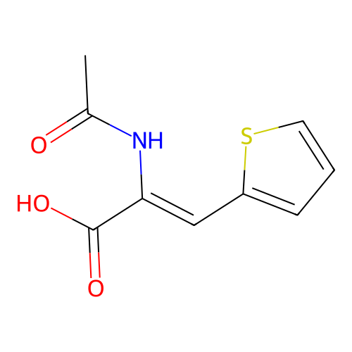 2-(Acetylamino)-3-(2-thienyl)-acrylic acid structure