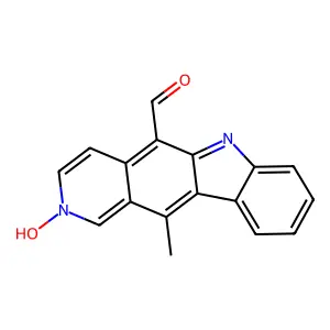 6H-Pyrido(4,3-b)carbazole-5-carboxaldehyde, 11-methyl-, 2-oxide structure