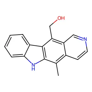 6H-Pyrido(4,3-b)carbazole-11-methanol, 5-methyl- structure
