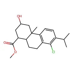 methyl (1R,3S,4aS,10aS)-8-chloro-3-hydroxy-4a-methyl-7-propan-2-yl-2,3,4,9,10,10a-hexahydro-1H-phenanthrene-1-carboxylate structure