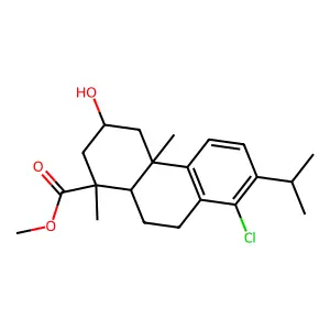 Methyl 14-chloro-2-hydroxyabieta-8,11,13-trien-18-oate structure