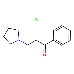 3-(1-Pyrrolidinyl)propiophenone hydrochloride structure
