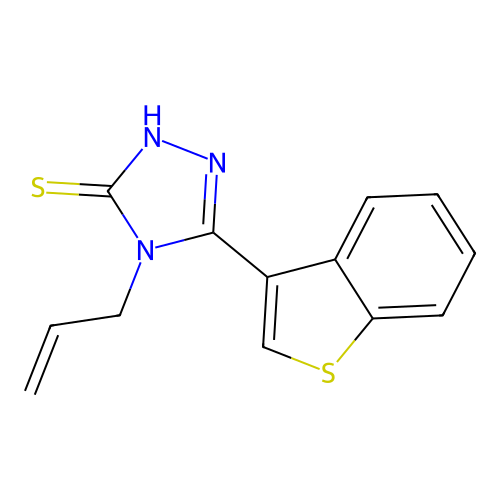 4-allyl-5-(1-benzothien-3-yl)-4H-1,2,4-triazole-3-thiol structure
