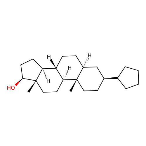 3beta-Cyclopentyl-5alpha-androstan-17beta-ol structure