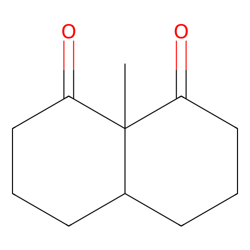 1,8(2H,5H)-Naphthalenedione, hexahydro-8a-methyl-, cis- structure