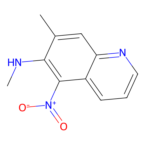 6-Methylamino-7-methyl-5-nitroquinoline structure