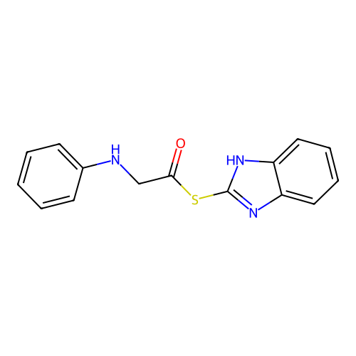 Ethanethioic acid, (phenylamino)-, S-1H-benzimidazol-2-yl ester structure