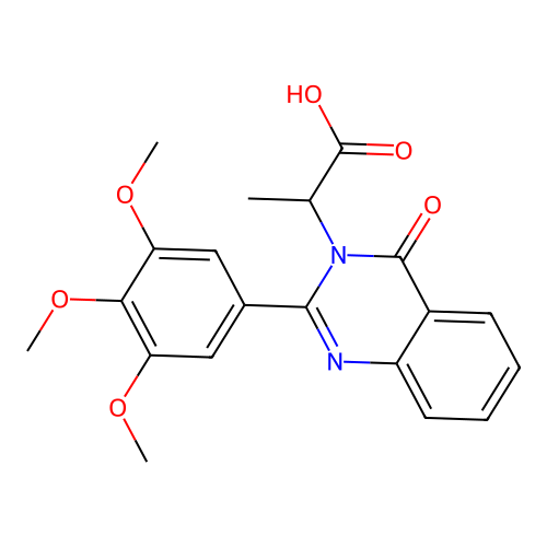 3(4H)-Quinazolineacetic acid, alpha-methyl-4-oxo-2-(3,4,5-trimethoxyphenyl)- structure