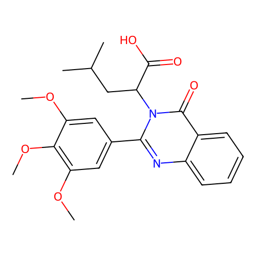 alpha-(2-Methylpropyl)-4-oxo-2-(3,4,5-trimethoxyphenyl)-3(4H)-quinazolineacetic acid structure