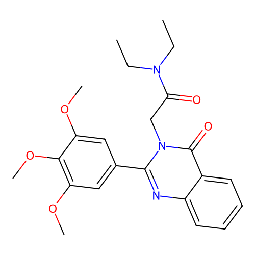 3(4H)-Quinazolineacetamide, N,N-diethyl-4-oxo-2-(3,4,5-trimethoxyphenyl)- structure
