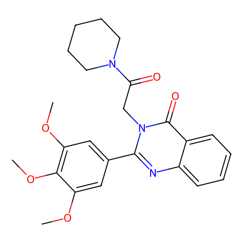Piperidine, 1-((4-oxo-2-(3,4,5-triemthoxyphenyl)-3(4H)-quinazolinyl)acetyl)- structure
