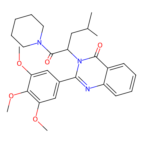 1-(4-Methyl-2-(4-oxo-2-(3,4,5-trimethoxyphenyl)-3(4H)-quinazolinyl)pentyl)piperidine structure