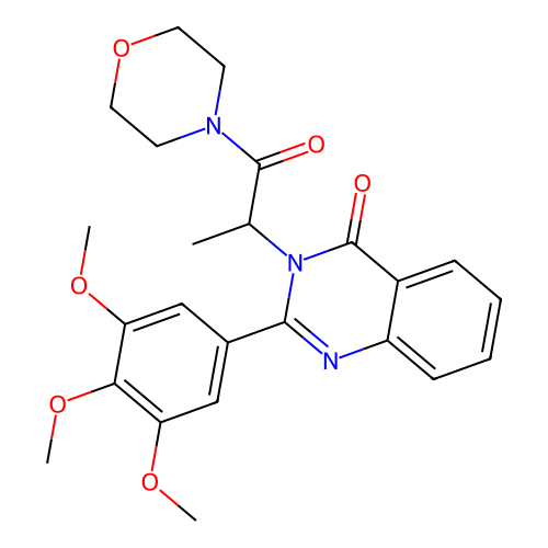 4-(1-Oxo-2-(4-oxo-2-(3,4,5-trimethoxyphenyl)-3(4H)-quinazolinyl)propyl)morpholine structure