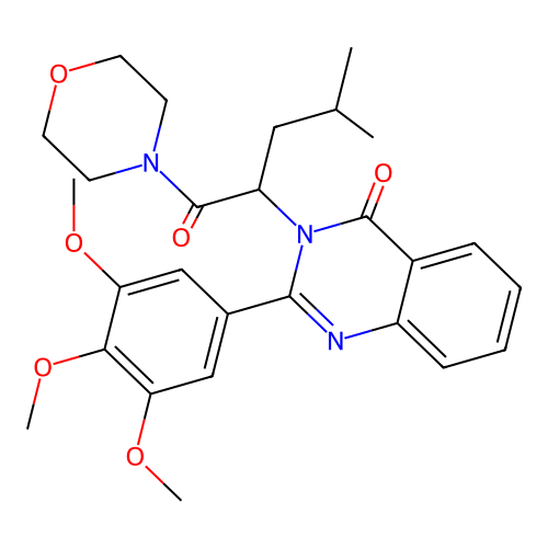 4-(4-Methyl-1-oxo-2-(4-oxo-2-(3,4,5-trimethoxyphenyl)-3(4H)-quinazolinyl)pentyl)morpholine structure