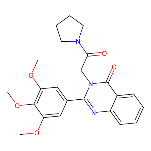 Pyrrolidine, 1-((4-oxo-2-(3,4,5-trimethoxyphenyl)-3(4H)-quinazolinyl)acetyl)- structure