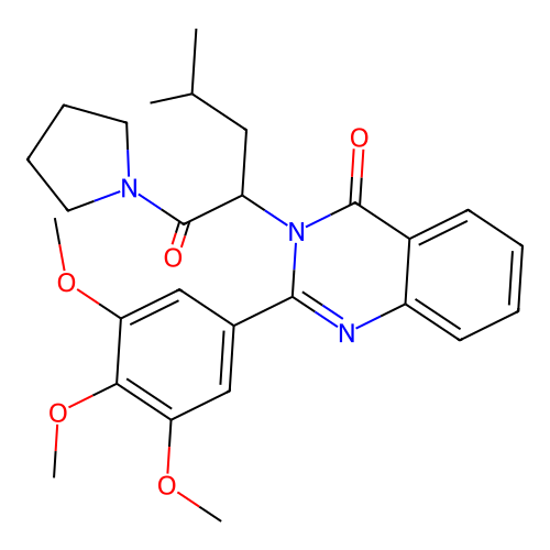 1-(4-Methyl-1-oxo-2-(4-oxo-2-(3,4,5-trimethoxyphenyl)-3(4H)-quinazolinyl)pentyl)pyrrolidine structure
