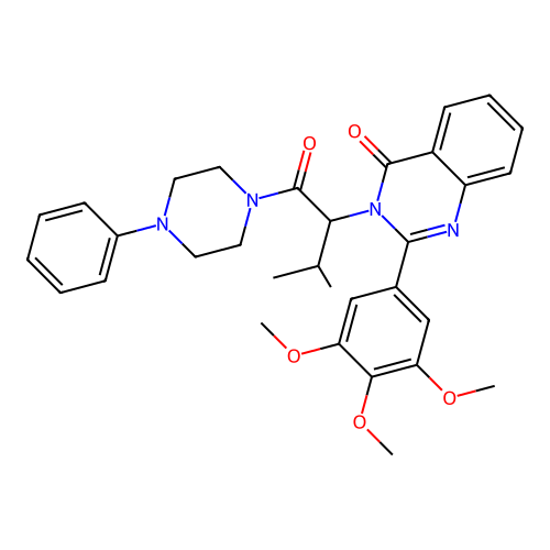 Piperazine, 1-(3-methyl-1-oxo-2-(4-oxo-2-(3,4,5-trimethoxyphenyl)-3(4H)-quinazolinyl)butyl)-4-phenyl- structure