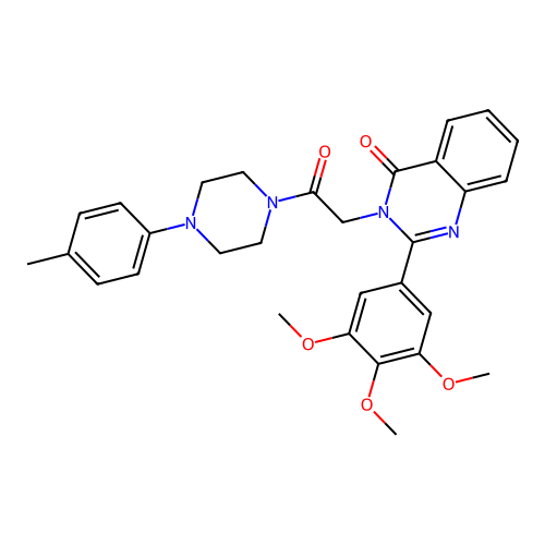 Piperazine, 1-(4-methylphenyl)-4-((4-oxo-2-(3,4,5-trimethoxyphenyl)-3(4H)-quinazolinyl)acetyl)- structure