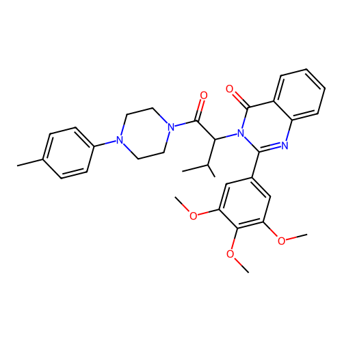 Piperazine, 1-(3-methyl-1-oxo-2-(4-oxo-2-(3,4,5-trimethoxyphenyl)-3-(4H)-quinazolinyl)butyl)-4-(4-methylphenyl)- structure