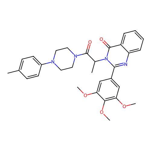 Piperazine, 1-(4-methylphenyl)-4-(1-oxo-2-(4-oxo-2-(3,4,5-trimethoxyphenyl)-3(4H)-quinazolinyl)propyl)- structure