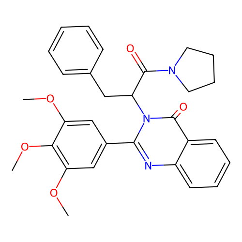 Pyrrolidine, 1-(1-oxo-2-(4-oxo-2-(3,4,5-trimethoxyphenyl)-3(4H)-quinazolinyl)-3-phenylpropyl)- structure