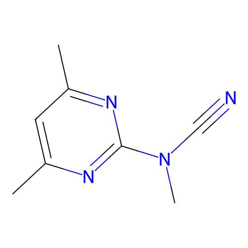 (4,6-Dimethylpyrimidin-2-yl)-methylcyanamide structure